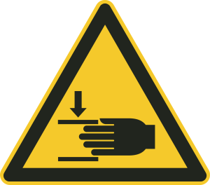 Warnzeichen Aufkleber DIN ISO 7010
